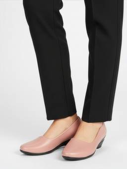 DENILL - Women Elegant Pink Matte Block Heels
