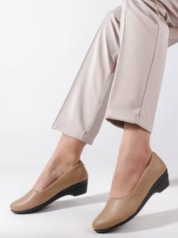 DENILL - Women Elegant Brown Matte Block Heels