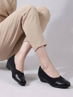 DENILL - Women Black Sleek Matte Pump Heels