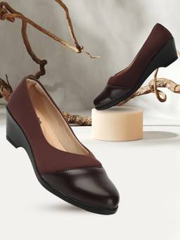 DENILL - Women Brown Sleek Matte Pump Heels