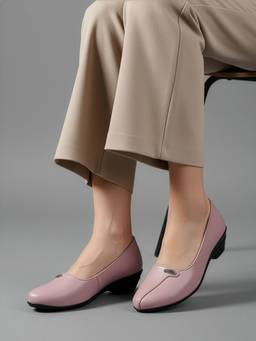 DENILL - Women Pink Casual Latest Collection Comfortable Block Heels