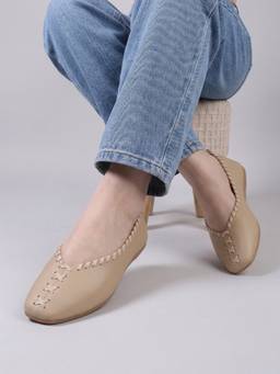 DENILL - Women Cream Matte Slip-On Ballerina Lightweight and Durable