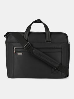 Swiss Military - Axis 15.6 Anti-Theft Black Laptop Messenger Bag with Detachable Strap