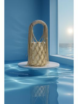 Modarta By Kamakshi - Beige Crystals Handbag