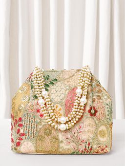 Peora - Sequins And Beads Embellishment Potli Bag