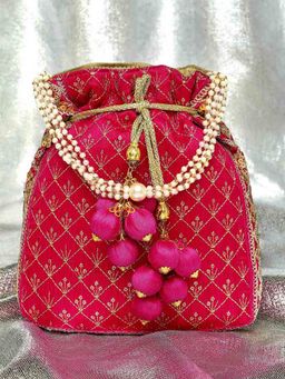 Peora - Rani Pink Handmade Potli Bag