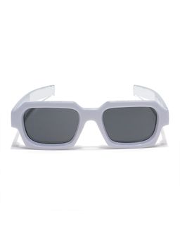 Eyejack - Unisex Square White Frame Grey Lens Sunglasses - 2434CL892 (54)