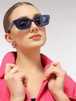 Eyejack - Unisex Wayfarer Blue Frame & Lens Sunglasses - 58027CL894 (50)