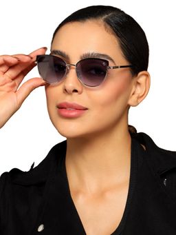 Eyejack - Women Cat Eye Silver Frame Grey Lens Sunglasses - 7005CL830 (53)
