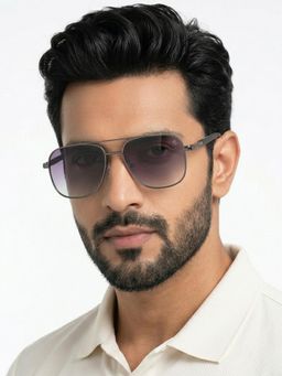 Eyejack - Unisex Wayfarer Grey Frame Purple Lens Sunglasses - 7018CL827 (58)
