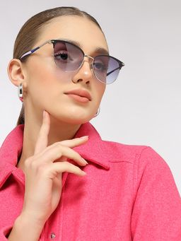 Eyejack - Women Cat Eye Black Frame Grey Lens Sunglasses - 7031CL819 (55)