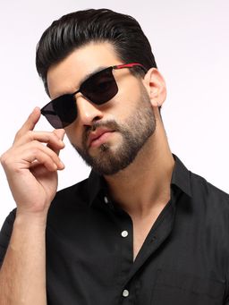 Eyejack - Unisex Square Black Frame & Lens Sunglasses - 7032CL897 (57)