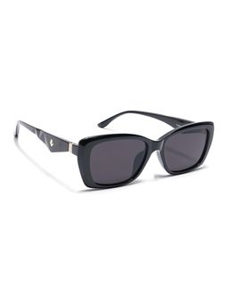 Eyejack - Unisex Rectangle Black Frame Black Lens Sunglasses - 90164CL848 (54)