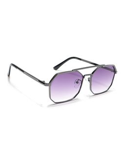 Eyejack - Unisex Wayfarer Grey Frame Purple Lens Sunglasses - B80776CL883 (56)