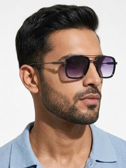 Eyejack - Unisex Wayfarer Grey Frame Purple Lens Sunglasses - B80802CL834 (56)