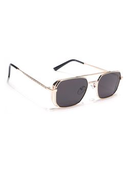 Eyejack - Unisex Wayfarer Gold Frame Black Lens Sunglasses - B8528CL881 (52)