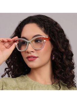 Zaadran - Unisex Diamond Clear Lens Sunglasses (54)