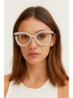Zaadran - Unisex Diamond Clear Lens Sunglasses (56)