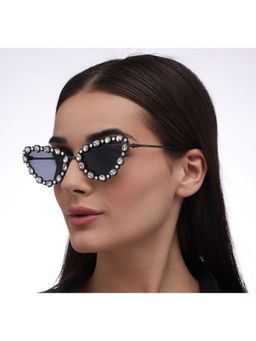 Zaadran - Unisex Diamond Black Lens Sunglasses (54)