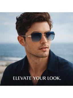 Zaadran - Unisex Giza Blue Lens Sunglasses (54)