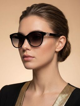 IRUS - Women 100% Uv Protected Cat Eye Brown Lens Sunglasses (55)