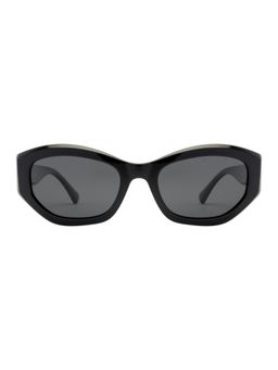 Opium Eyewear - Women Lightweight Polarised & UV Protected Cat Eye Grey Lens Sunglasses (53)