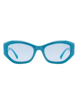 Opium Eyewear - Women Lightweight Polarised & UV Protected Cat Eye Blue Lens Sunglasses (53)