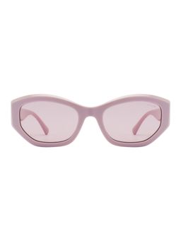 Opium Eyewear - Women Lightweight Polarised & UV Protected Cat Eye Pink Lens Sunglasses (53)