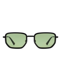 Opium Eyewear - Unisex Lightweight Polarised & UV Protected Hexagon Green Lens Sunglasses (51)