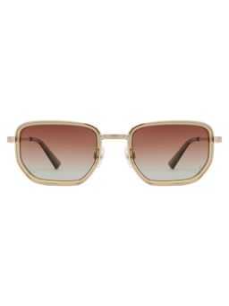 Opium Eyewear - Unisex Lightweight Polarised & UV Protected Hexagon Brown Lens Sunglasses (51)