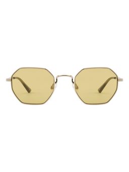 Opium Eyewear - Unisex Lightweight Polarised & UV Protected Hexagon Green Lens Sunglasses (52)