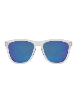 Opium Eyewear - Men Lightweight Polarised & UV Protected Wayfarer Blue Lens Sunglasses (54)