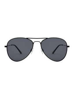 Opium Eyewear - Unisex Lightweight Polarised & UV Protected Aviator Grey Lens Sunglasses (57)