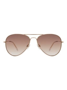 Opium Eyewear - Unisex Lightweight Polarised & UV Protected Aviator Brown Lens Sunglasses (57)