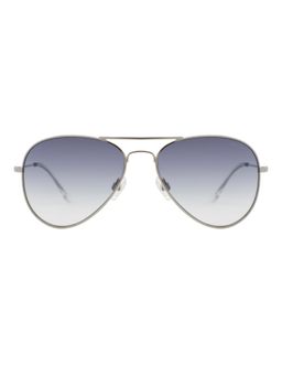Opium Eyewear - Unisex Lightweight Polarised & UV Protected Aviator Grey Lens Sunglasses (57)