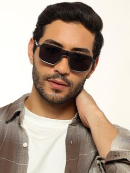 Eyejack - Unisex Wayfarer Grey Frame Black Lens Sunglasses - RH9522CL859 (58)