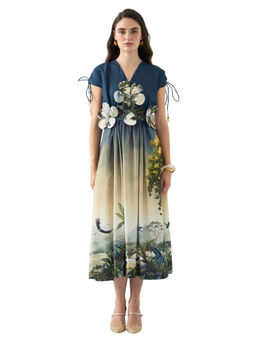 Label By Mohita - Mid-Night Blossom 3D Dress