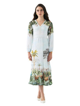 Label By Mohita - Safari Deer Lace Midi Dress