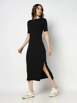 GAP - Women's Half Sleeve Round Neck Bodycon Dress