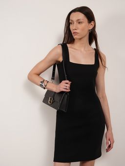 FABLE STREET - Poly Knit Bodycon Sleeveless Square Neck