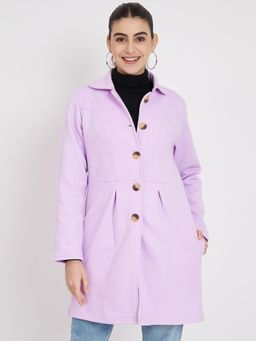 BRINNS - Single-Breasted Overcoat Lavender