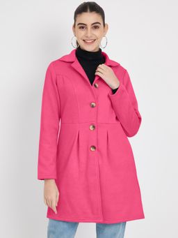BRINNS - Single-Breasted Overcoat Magenta