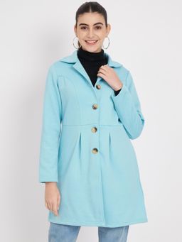 BRINNS - Single-Breasted Coat Turquoise