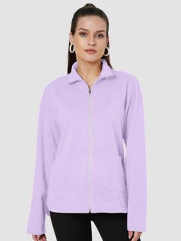 BRINNS - Women Fleece Open Front Jacket Lavender