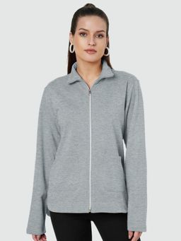 BRINNS - Women Fleece Open Front Jacket Grey