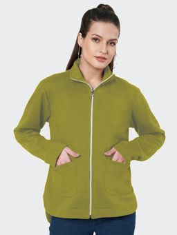 BRINNS - Women Fleece Open Front Jacket Olive