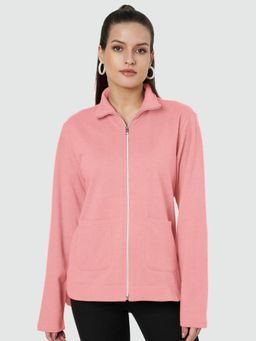 BRINNS - Women Fleece Open Front Jacket Pink