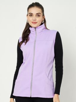 BRINNS - Women Solid Mock Collar Tailored Jacket Lavender