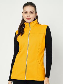 BRINNS - Women Solid Mock Collar Tailored Jacket Yellow
