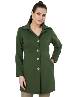 BRINNS - Collar Single Breasted Coat Green